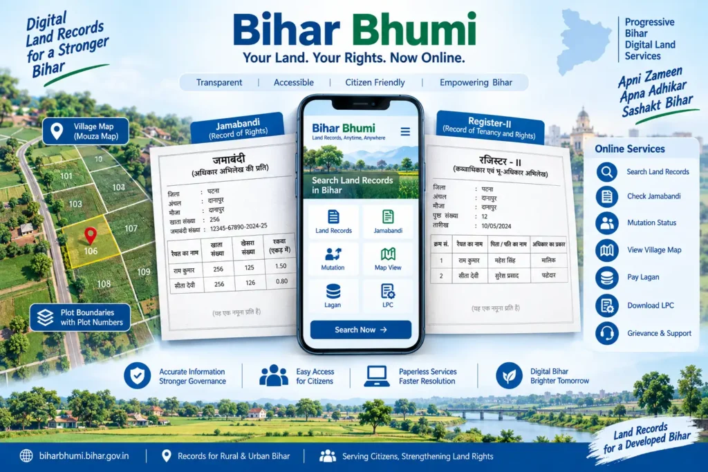 Bihar Bhumi Bihar land records Jamabandi Register 2 Khatian and Bhunaksh