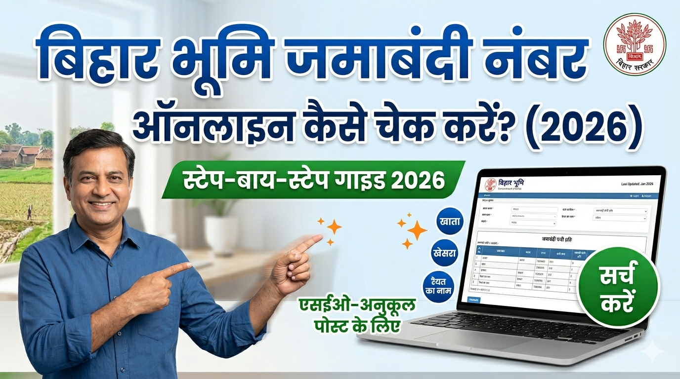 बिहार भूमि जमाबंदी नंबर चेक ऑनलाइन