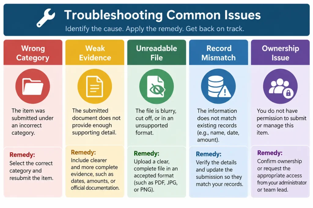 Reasons Parimarjan Plus applications are returned or rejected.